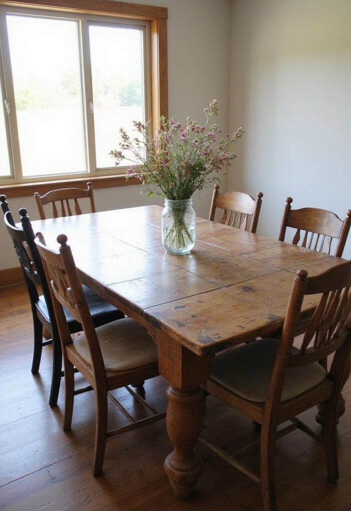 10 Stunning DIY Furniture Makeovers That Will Transform Your Space (You Won't Believe #6!) - 2. Rustic Farmhouse Table