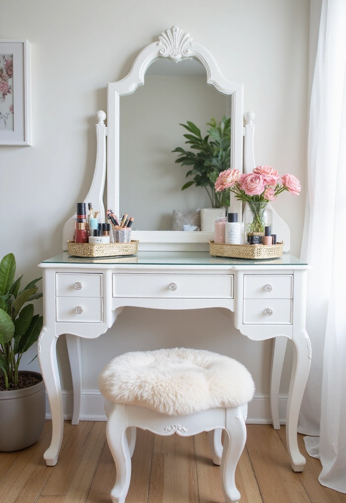 10 Stunning DIY Furniture Makeovers That Will Transform Your Space (You Won't Believe #6!) - 8. Elegant Vanity Revamp