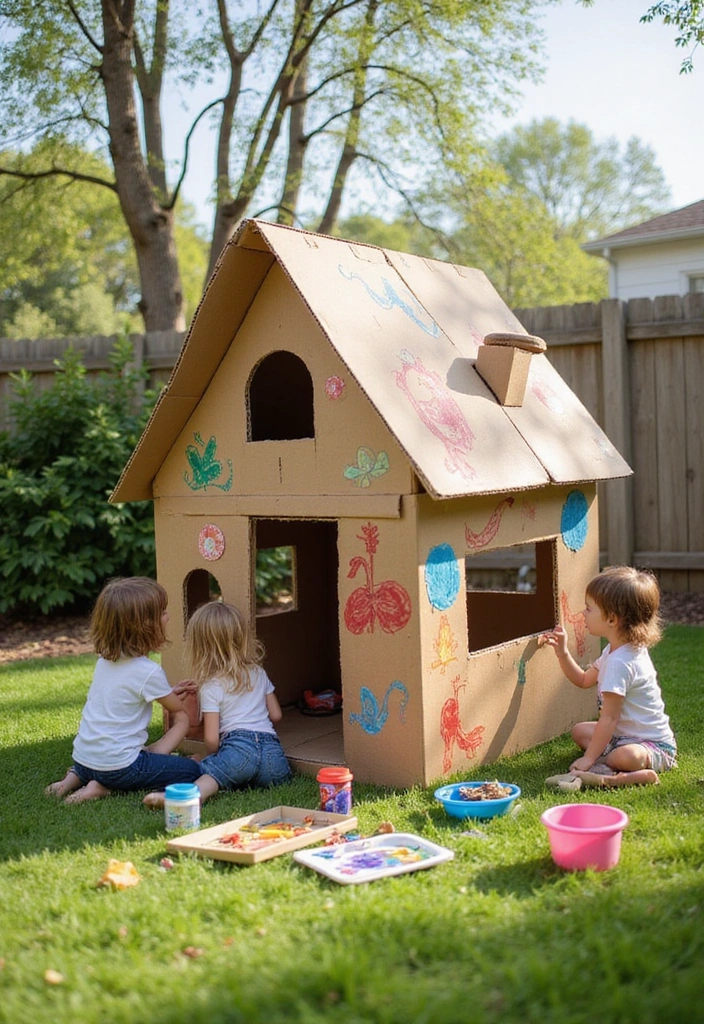 15 Eco-Friendly Craft Ideas That Will Make You Say 'Why Didn't I Think of That?!' - 15. Upcycled Cardboard Playhouse