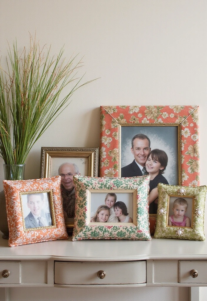 15 Fabric Art Projects That Will Transform Your Space (You Won't Believe #7!) - 11. Fabric Photo Frames