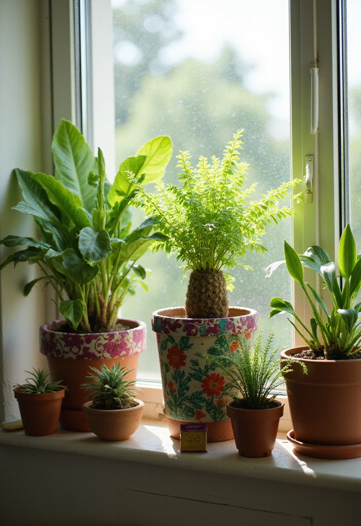 15 Fabric Art Projects That Will Transform Your Space (You Won't Believe #7!) - 12. Fabric-Covered Potted Plants