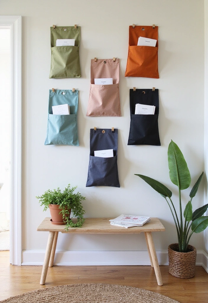 15 Fabric Art Projects That Will Transform Your Space (You Won't Believe #7!) - 15. Fabric Wall Pockets