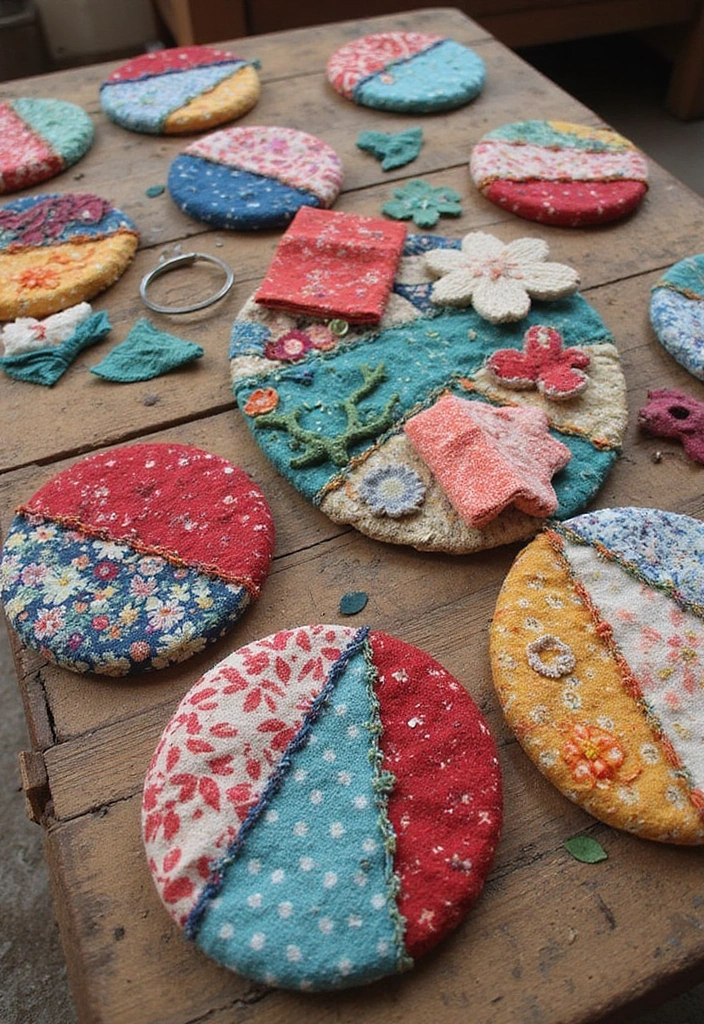 15 Fabric Art Projects That Will Transform Your Space (You Won't Believe #7!) - 8. Upcycled Fabric Art