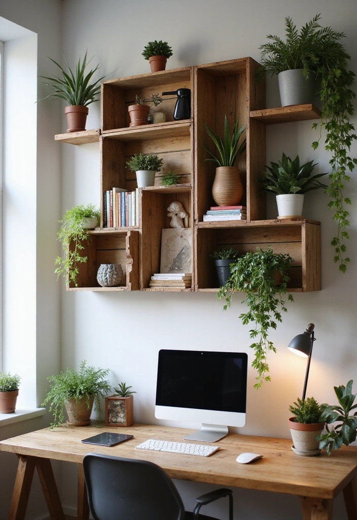 15 Stunning Upcycled Home Decor Ideas That Will Transform Your Space (You Won't Believe #7!) - 5. Upcycled Wooden Crates as Shelves