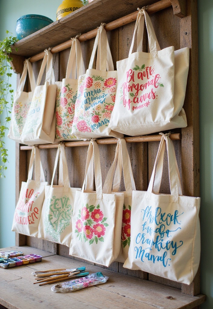 20 Handmade Gifts Tutorials That'll Make You the Best Gift-Giver Ever (You Won't Believe #12!) - 5. Personalized Tote Bags