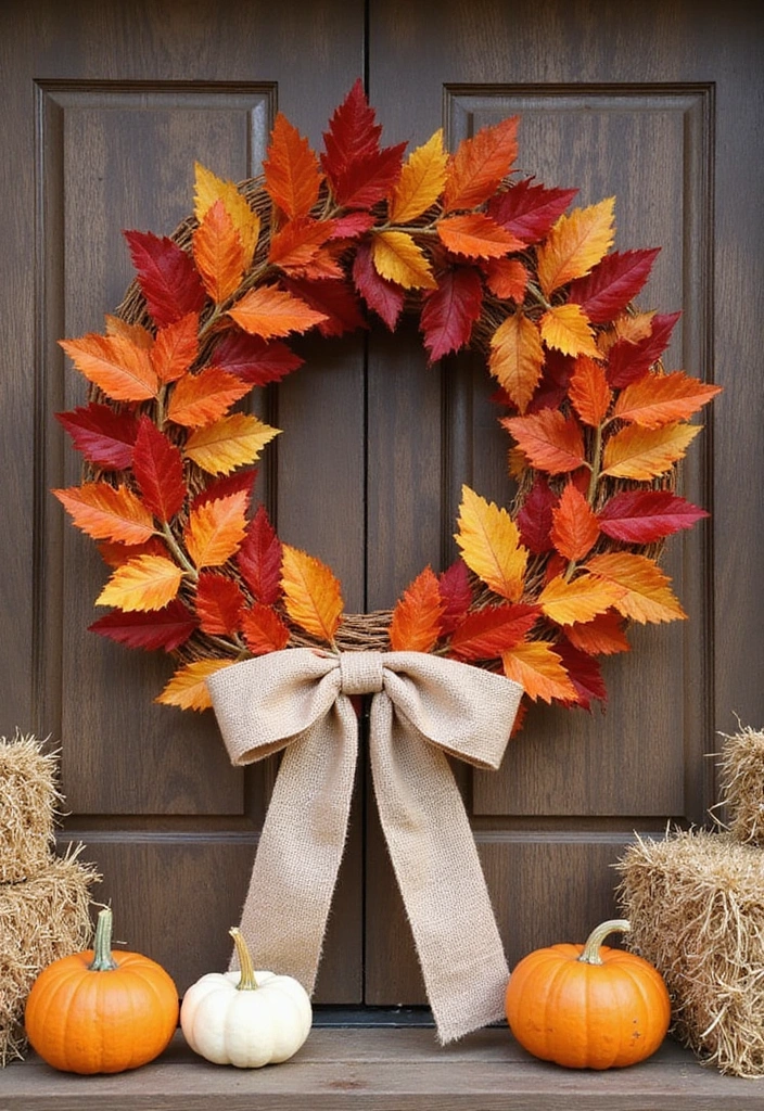 20 Stunning Seasonal DIY Decorations You Can Make in Minutes (You Won't Believe #12!) - 1. Whimsical Autumn Leaf Wreath