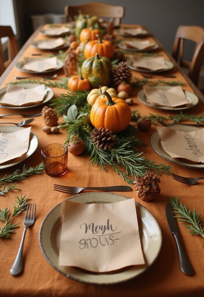 20 Stunning Seasonal DIY Decorations You Can Make in Minutes (You Won't Believe #12!) - 11. DIY Thanksgiving Table Settings
