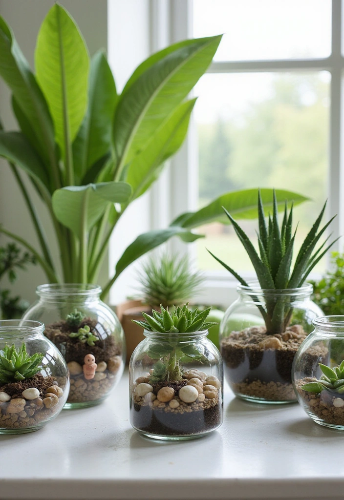 20 Stunning Seasonal DIY Decorations You Can Make in Minutes (You Won't Believe #12!) - 16. Quick and Easy Tabletop Terrariums