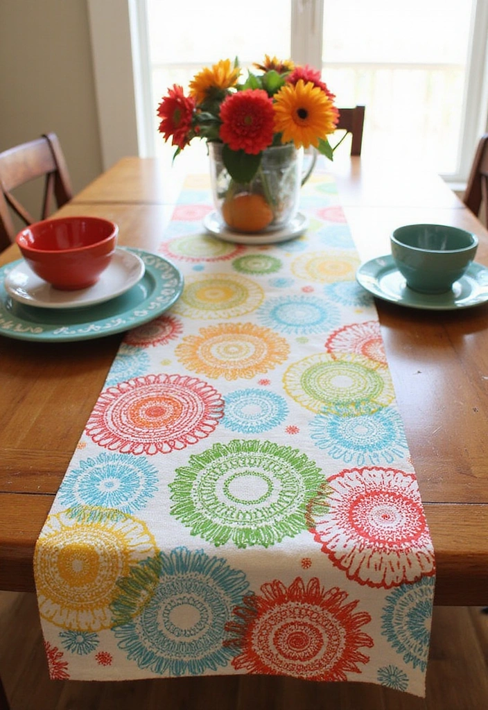 20 Stunning Seasonal DIY Decorations You Can Make in Minutes (You Won't Believe #12!) - 17. DIY Colorful Table Runners