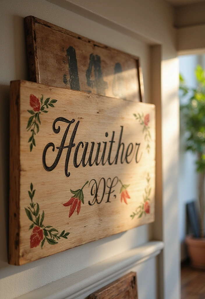 20 Stunning Seasonal DIY Decorations You Can Make in Minutes (You Won't Believe #12!) - 19. Personalized Family Name Signs