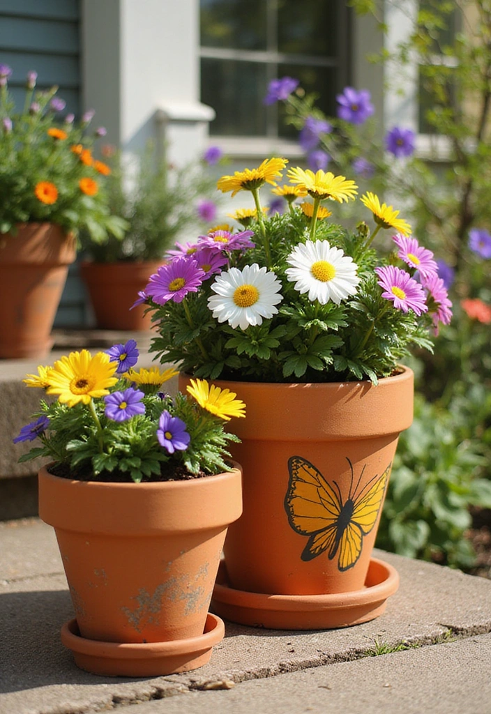 20 Stunning Seasonal DIY Decorations You Can Make in Minutes (You Won't Believe #12!) - 3. Charming Spring Flower Pots