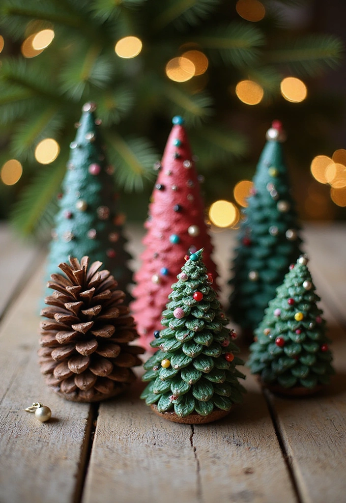25 Holiday-Themed Crafts That Will Spark Your Creative Spirit (You Won't Believe #15!) - 1. Pinecone Christmas Trees