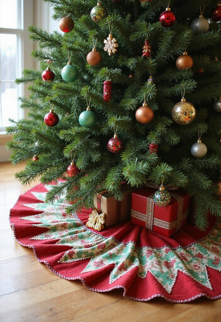 25 Holiday-Themed Crafts That Will Spark Your Creative Spirit (You Won't Believe #15!) - 16. Christmas Tree Skirt