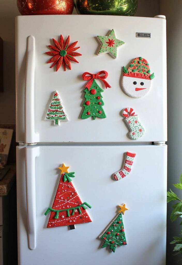 25 Holiday-Themed Crafts That Will Spark Your Creative Spirit (You Won't Believe #15!) - 20. DIY Holiday Magnets