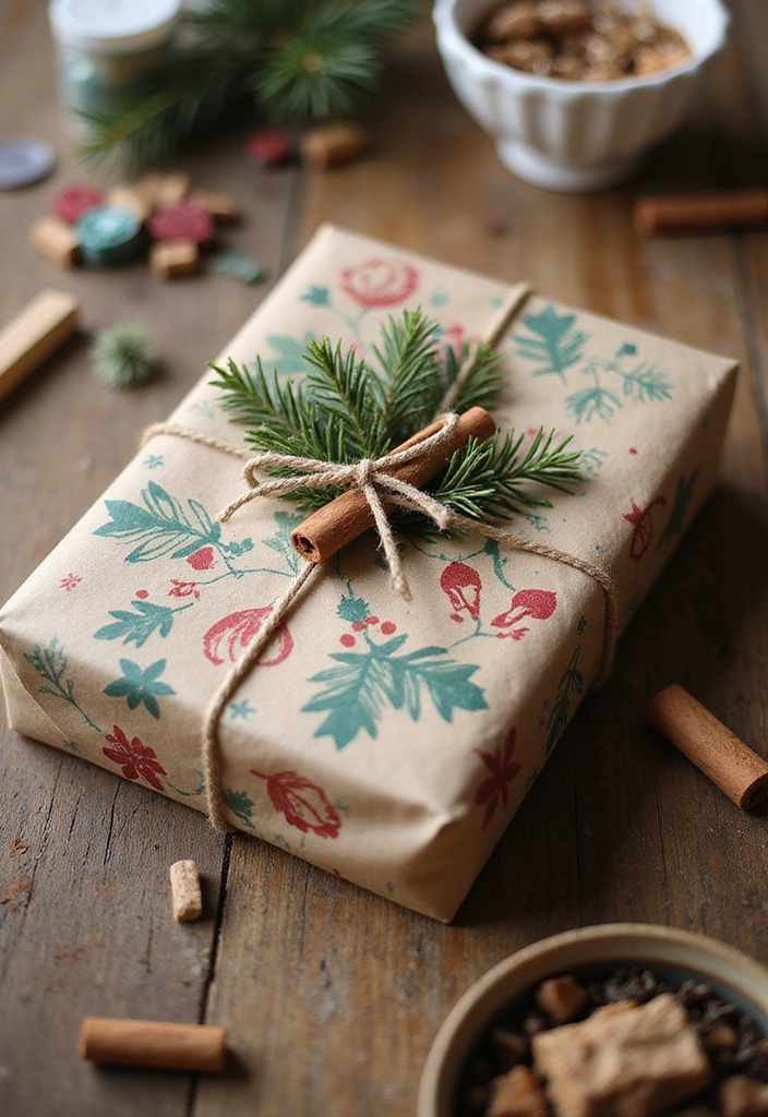 25 Holiday-Themed Crafts That Will Spark Your Creative Spirit (You Won't Believe #15!) - 5. Holiday Gift Wrap Art