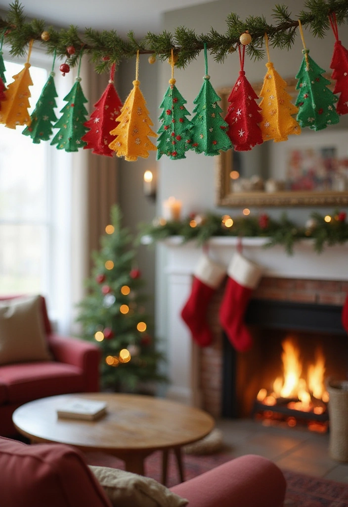 25 Holiday-Themed Crafts That Will Spark Your Creative Spirit (You Won't Believe #15!) - 7. Felt Holiday Garland