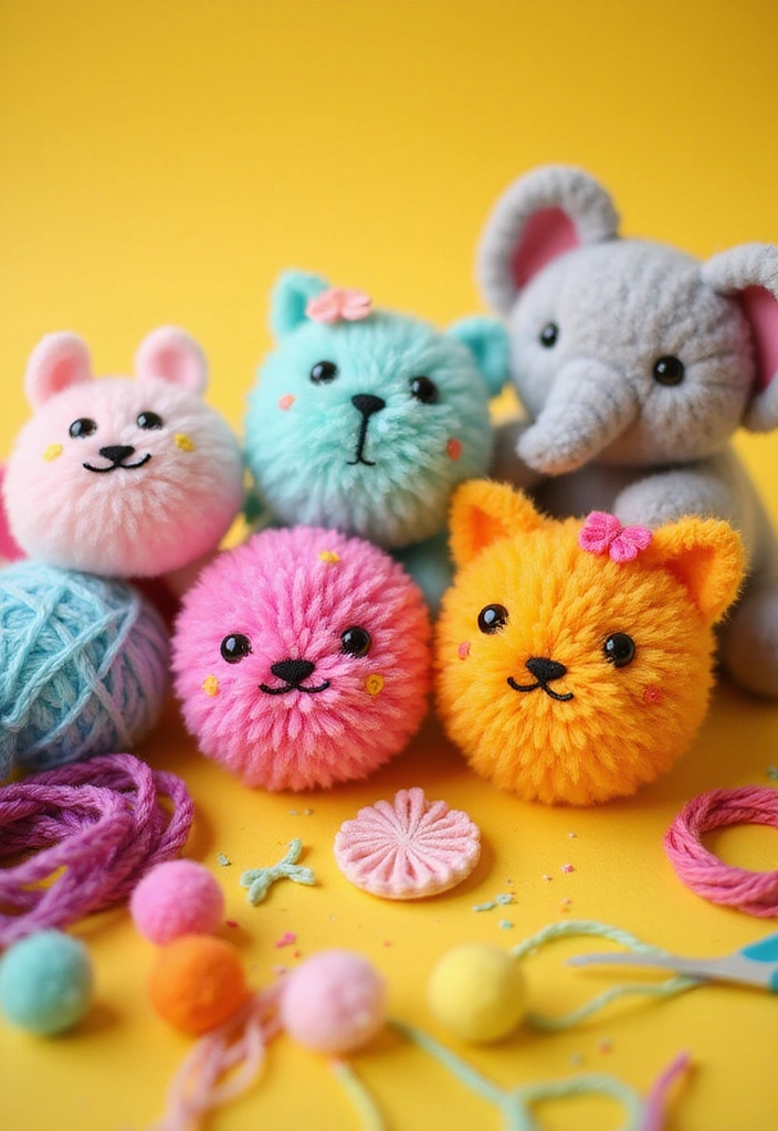 25 Unbelievably Fun Kids Craft Projects You'll Wish You Knew Sooner! - 13. DIY Pom Pom Animals