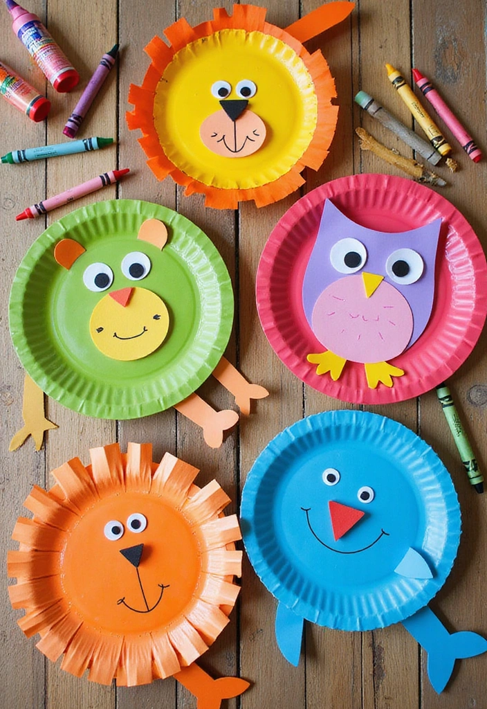 25 Unbelievably Fun Kids Craft Projects You'll Wish You Knew Sooner! - 3. Paper Plate Animals
