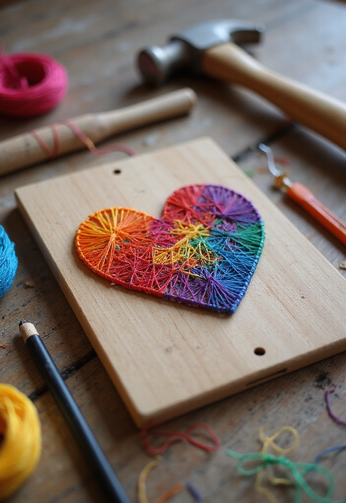 25 Unbelievably Fun Kids Craft Projects You'll Wish You Knew Sooner! - 7. String Art Masterpieces